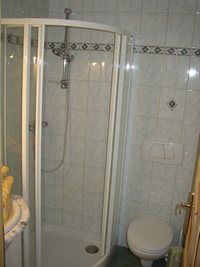 The new bathroom is fitted out with shower / WC